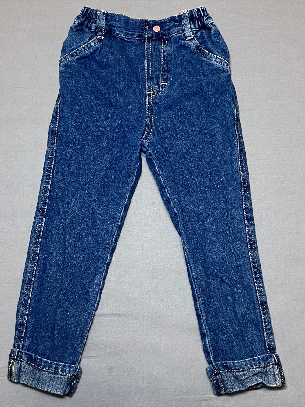 Harley-Davidson Blue Denim Jeans with Pink Snap Size 2T